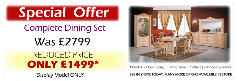REDUCED ! Complete Italian dining room set Only &pound;1499 ! 