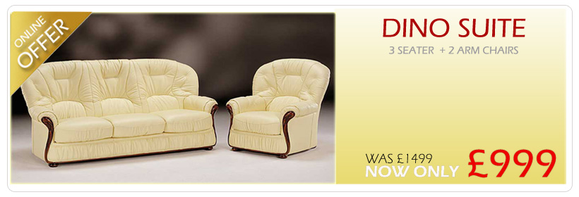 Dino Italian leather suite - NOW REDUCED !
