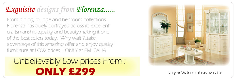 Florenza Italian diningroom furniture